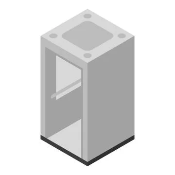 Lobby elevator icon, isometric style Stock Illustration