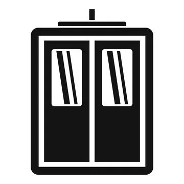 Lobby elevator icon, simple style Stock Illustration