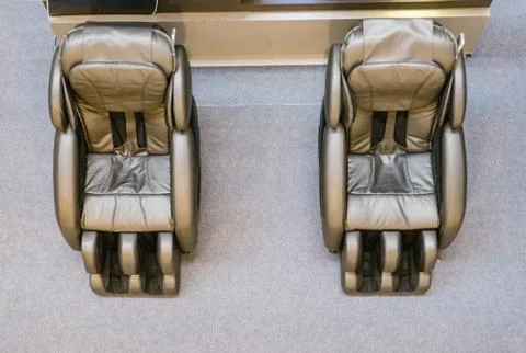 Lobby equip with massage sofas for guest Foto stock