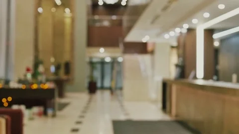 Lobby hotel blurred background Stock Footage 85160468