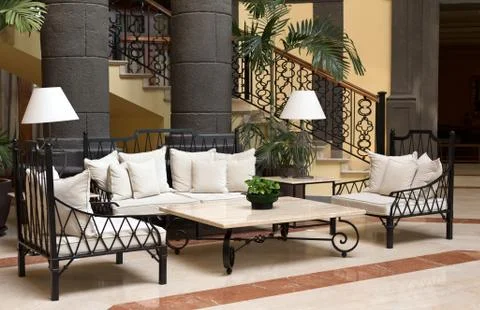 The lobby of the hotel. Stock Photos