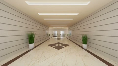 The Lobby walkthrough Video stock 124369969