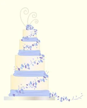 Lobelia wedding design Stock Illustration