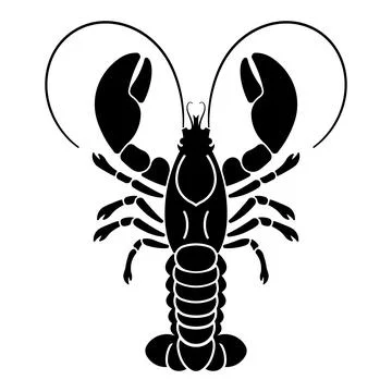 Lobster abstract with large claws. Stock Illustration