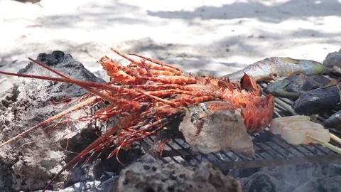 Lobster being cooked Stock Footage 170255377