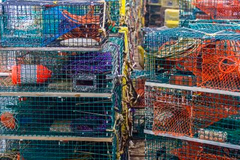 Lobster cages Stock Photos