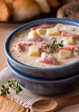 Lobster chowder Stock Photos