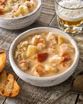 Lobster Chowder Stock Photos