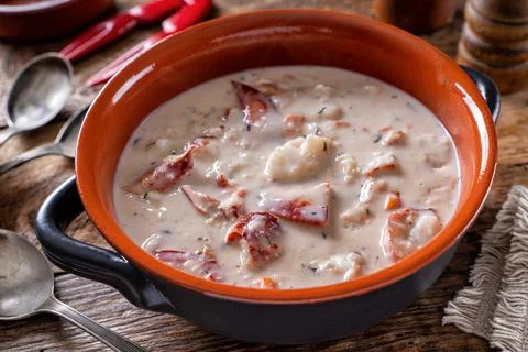 Lobster Chowder Stock Photos