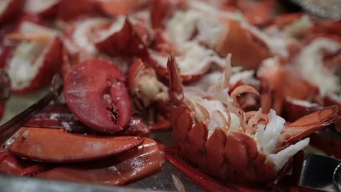 Lobster claws delicious Stock Footage 99583345