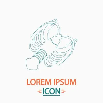 Lobster computer symbol Stock Illustration