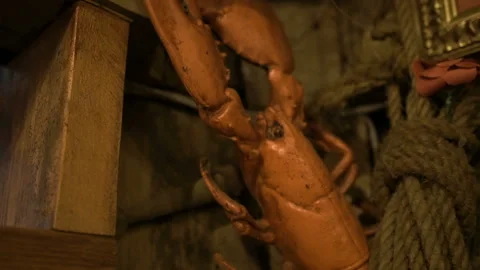 Lobster, decoration in a restaurant Stock Footage 101708527