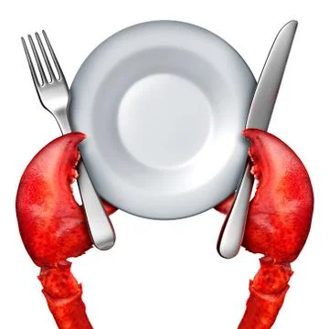 Lobster Dinner Concept Illustrazione stock