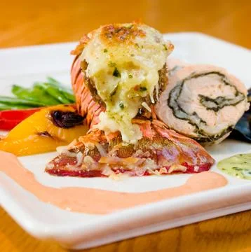 Lobster dinner Stock Photos