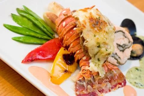 Lobster dinner Stock Photos