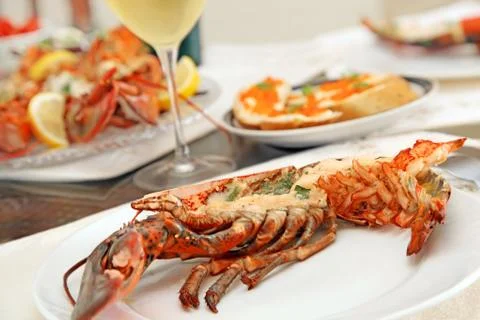 Lobster Dinner Stock Photos