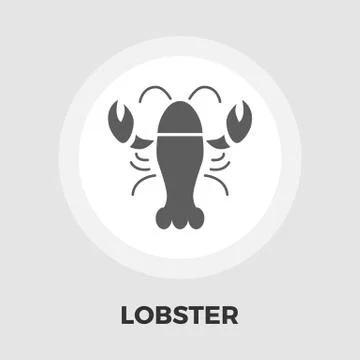 Lobster flat icon Stock Illustration