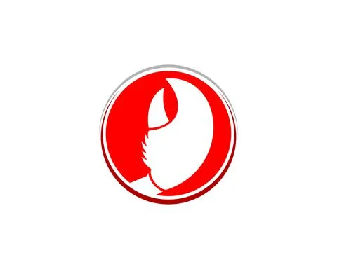 Lobster hand in the circle logo Stock Illustration