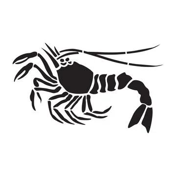 Lobster icon silhouette vector Stock Illustration