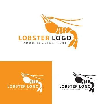Lobster logo design Stock Illustration