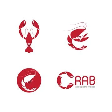 Lobster logo design Stock Illustration