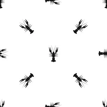 Lobster pattern seamless black イラスト素材