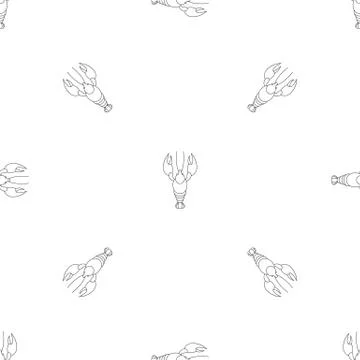 Lobster pattern seamless Stock Illustration