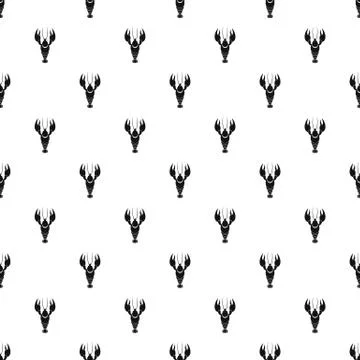 Lobster pattern seamless vector Illustrazione stock