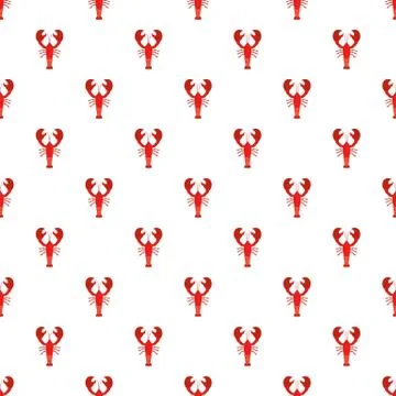 Lobster pattern seamless vector Illustrazione stock