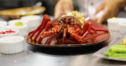Lobster Plate Vídeo Stock 287968428