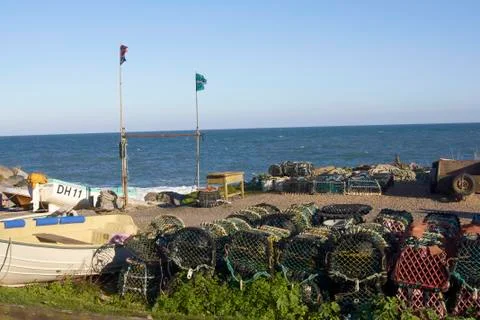 Lobster Pots Stock Photos
