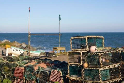 Lobster Pots Foto stock