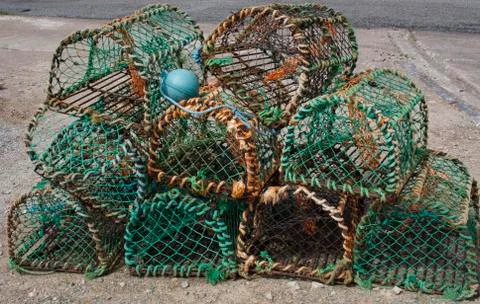 Lobster pots Stock Photos