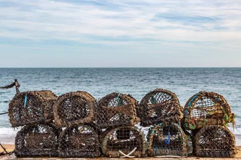 Lobster Pots Foto stock