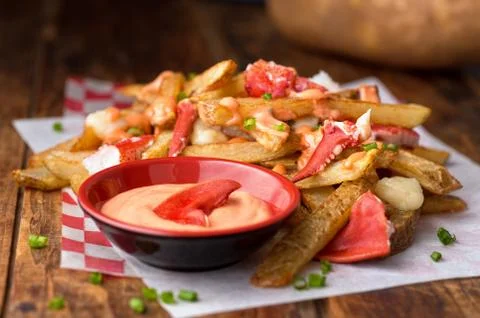 Lobster poutine Stock Photos