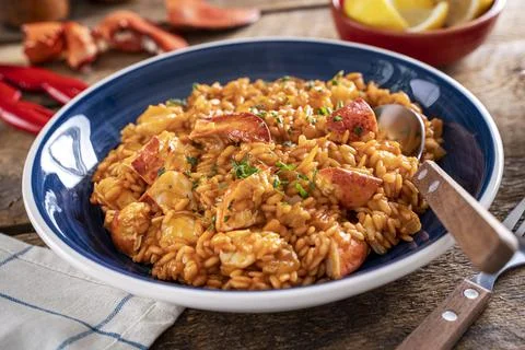Lobster Risotto Stock Photos