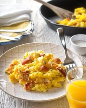 Lobster Scrambled Eggs Stock Photos