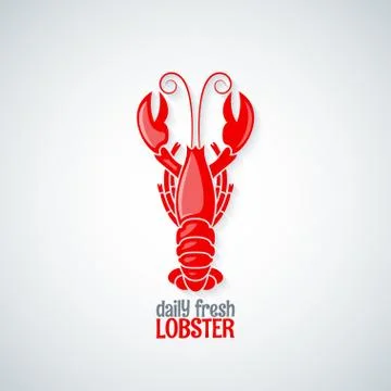 Lobster seafood menu background Stock Illustration