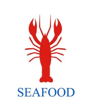 Lobster seafood menu background Stock Illustration