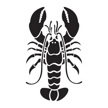 Lobster Silhouette Stock-Illustration