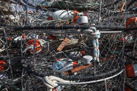 Lobster trap Stock Photos