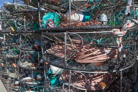 Lobster trap Stock Photos