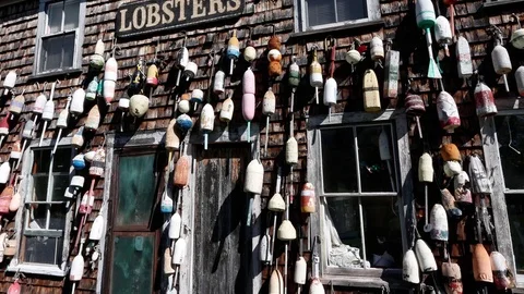 Lobster Traps 4K Stock Footage 77430670