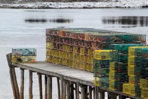 Lobster Traps Stock Photos