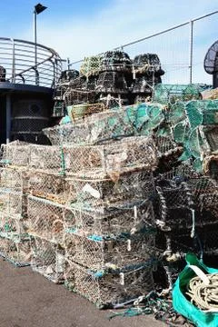 Lobster traps Stock Photos