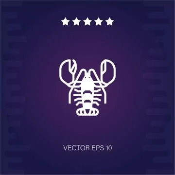 Lobster vector icon Illustrazione stock