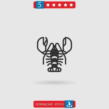 Lobster vector icon Stock Illustration