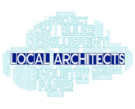 Local Architects Represents Building Draftsman And Career Ilustración de archivo