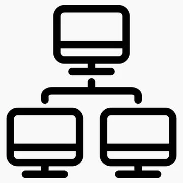 Local area network icon. Stock Illustration
