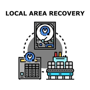 Local area recovery for data and system protection Stock Illustration
